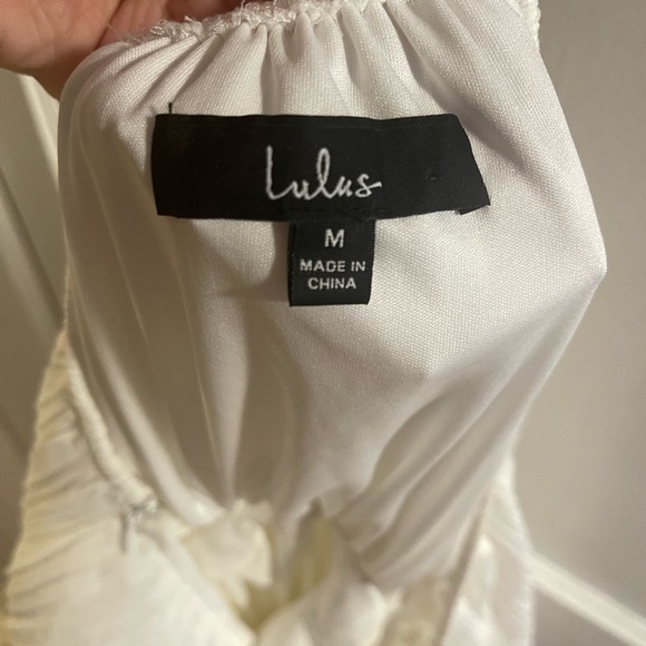 Always Loving You White Pleated One-Shoulder Midi Dress - Picture 4 of 4